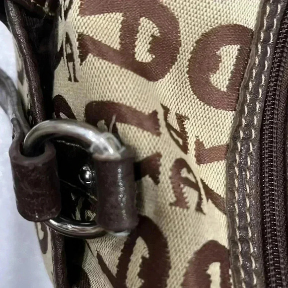 VTG ETIENNE AIGNER Brown Monogram Canvas Shoulder Tote - Picture 7 of 11